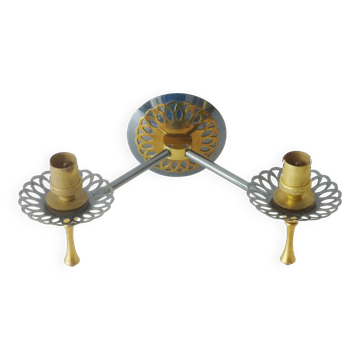 Applique collerette vintage 1950 patine canon de fusil