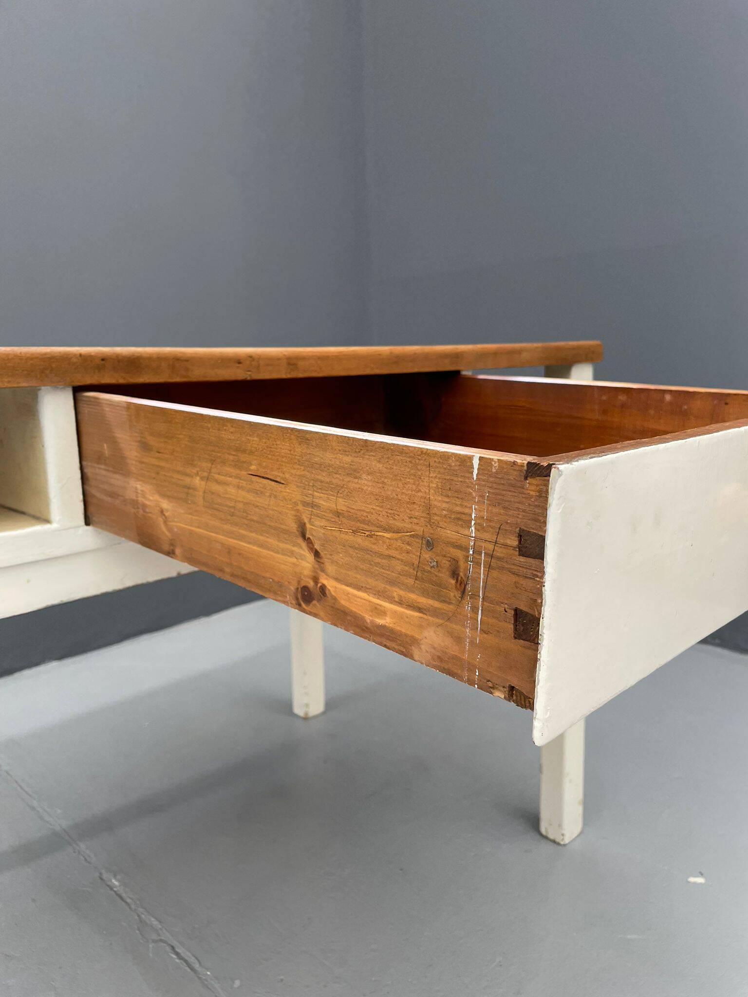 Vintage Writing Desk with Drawer, Czechoslovakia, ca. 1950s–60s