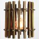 Vintage Italian Brass Cage Pendant Lamps, 1970s, set of 2