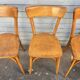 (Lot) 5 honey-coloured bistro chairs