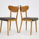 1950s Set of Four Dining Chairs, Czechoslovakia