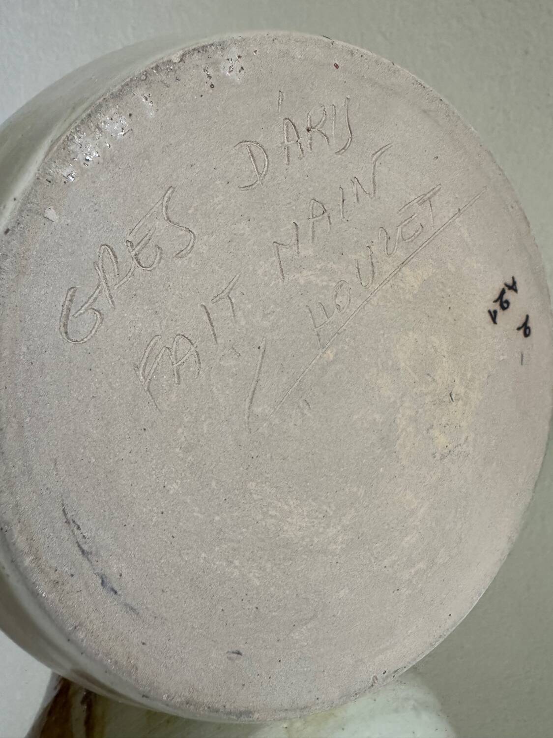 Chouzet stoneware double gourd vase from the 70s