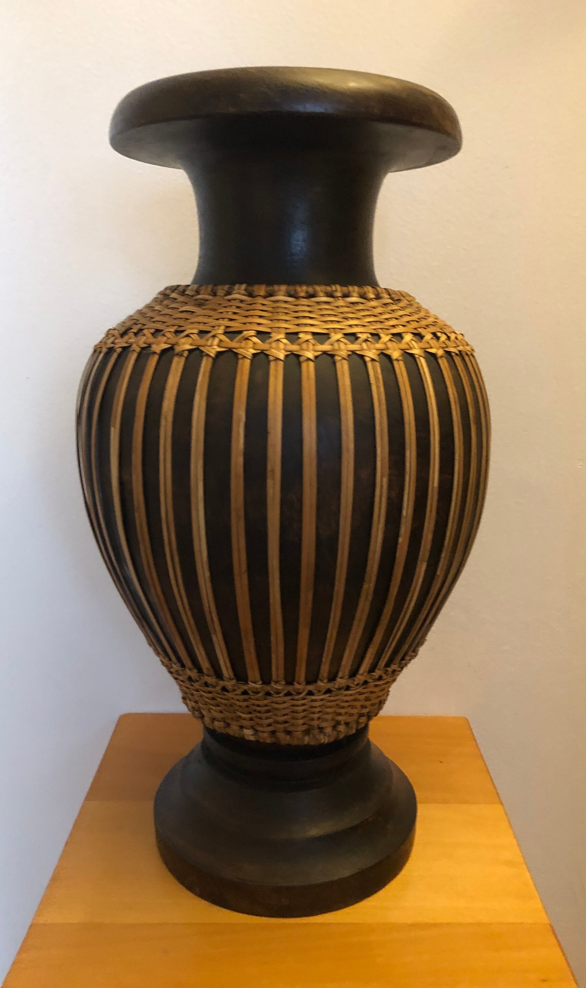 Large wooden vase