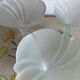 Set of 6 Art Deco dessert bowls in frosted glass with a gradient stem.