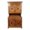 Sideboard two bodies Louis Philippe period in blond mahogany around 1830