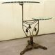 Metal and glass side table