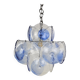 Lampe suspendue Disc bleue transparente Italie