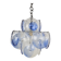Lampe suspendue Disc bleue transparente Italie