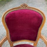 Louis XV armchairs in solid wood, 20th century