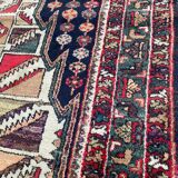 Handmade ancient Persian mazlaghan carpet