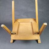 Vintage armchair child feet compass light wood