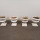 Jardinières Médicis en béton, lot de 4