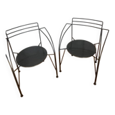 Set of 2 Silver Moon Design Armchairs by Pascal Mourgue for Fermob