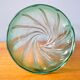 Val St Lambert Green Glass Vase from Belgium