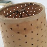 Mini lampshade with vintage perforated cardboard pliers