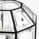 Beautiful 1970s Limburg glass ceiling lamp in octagon shape