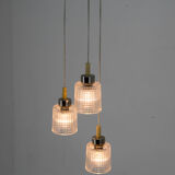 Mid century adjustable glass suspension by Pokrok Zilina, 1970s