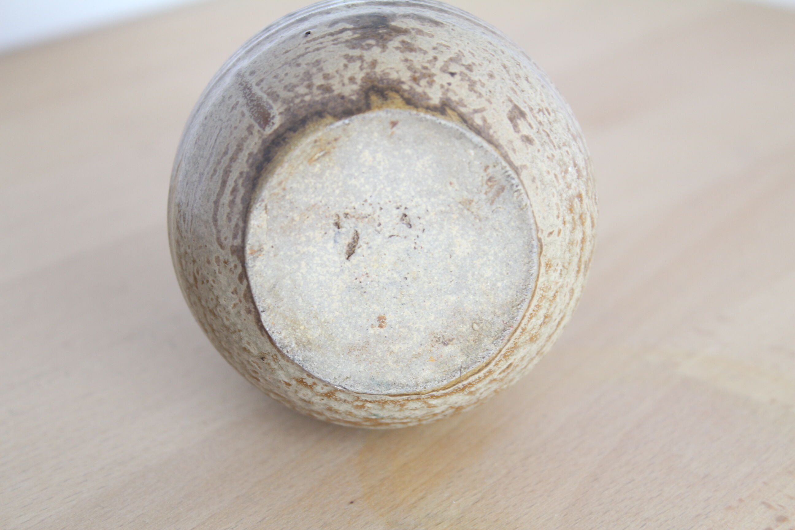 Vase 11cm ceramic with blue drips