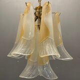 Italian Murano Glass Feather Pendant Lamp