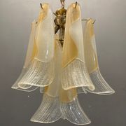 Suspension italienne en plumes de verre de Murano
