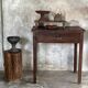 Antique Indonesian teak workbench with one drawer H82.5 L76x49.