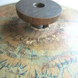 World map, Napoleon III Globe edited by FOREST, cast-iron tripod foot