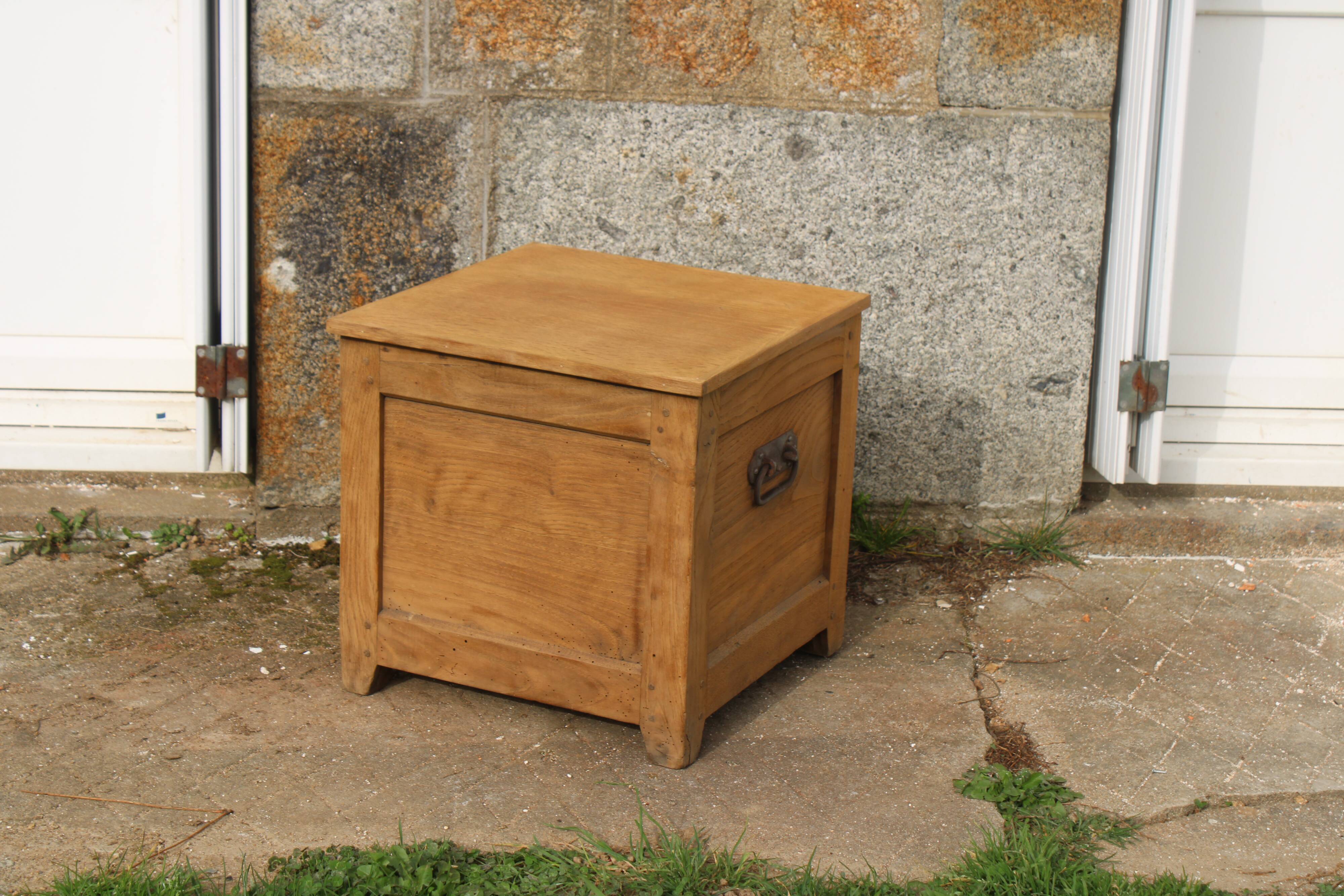 Small antique wooden chest – sandblasted