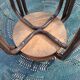 3 wooden and tube school stools