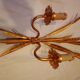 Paire d'appliques métal doré année 60
