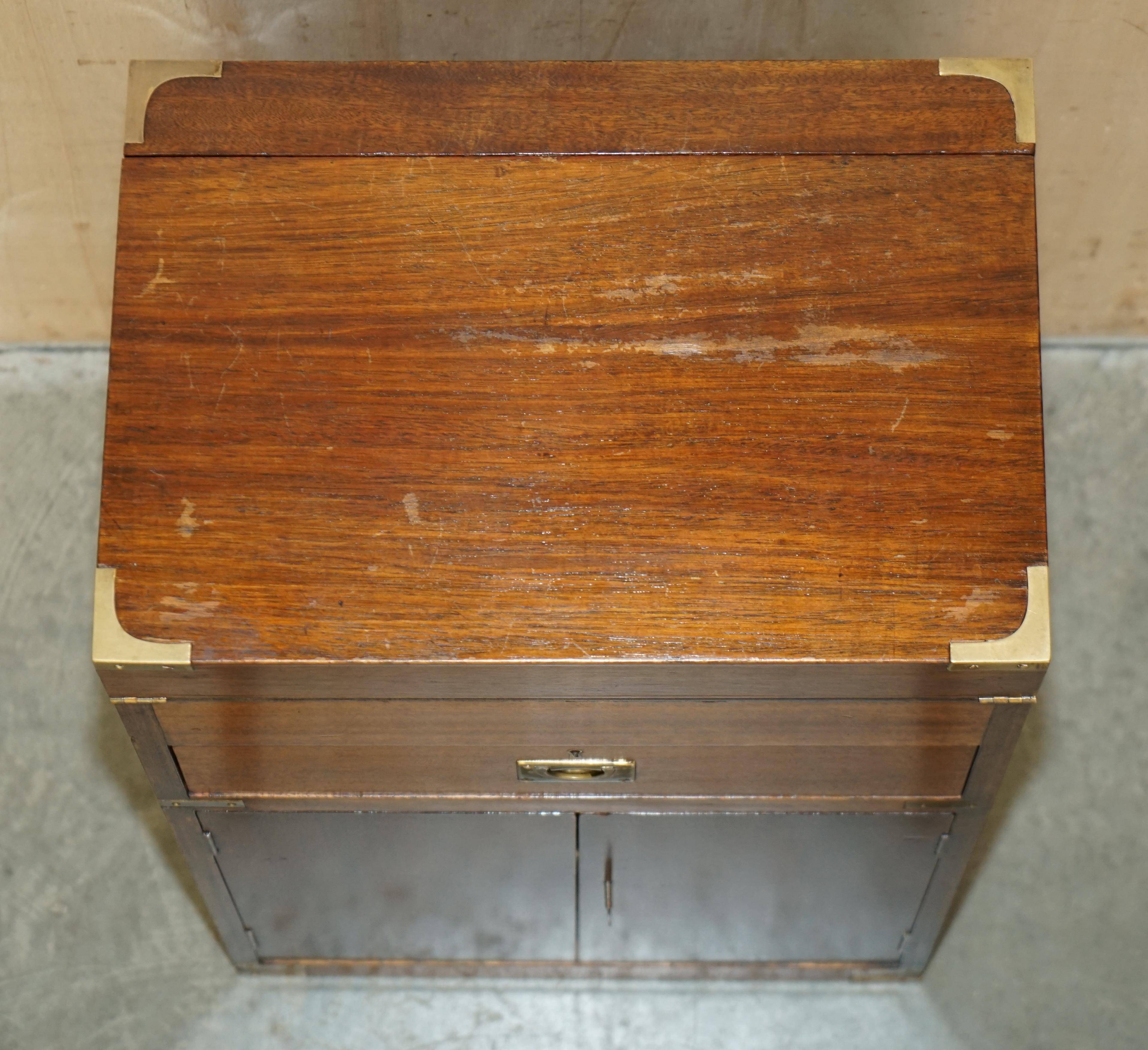 Victorian Davenport Desk in Hardwood and Leather