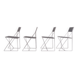 Nuova X-Line Chairs by Niels Jørgen Haugesen for Hybodan AS, Denmark 1970s