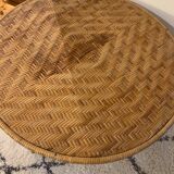 Rattan table for 4 people 70s