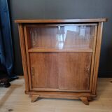 Vintage retractable swivel bar cabinet from the 1950s