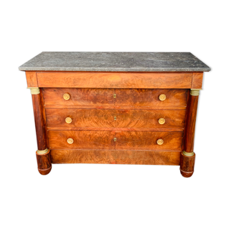 Dresser in flamed mahogany empire era