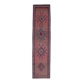 Tapis couloir turc vintage noué à la main 84x353