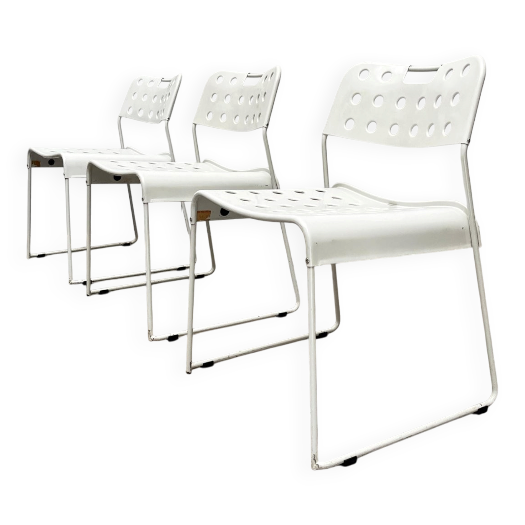 Chaises Vintage Space Age par Rodney Kinsman pour Bieffeplast, années 1970, lot de 3