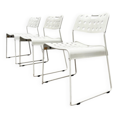 Chaises Vintage Space Age par Rodney Kinsman pour Bieffeplast, années 1970, lot de 3