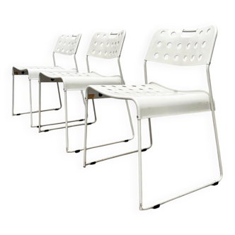 Vintage Space Age chairs by Rodney Kinsman for Bieffeplast, 1970s, set of 3.
