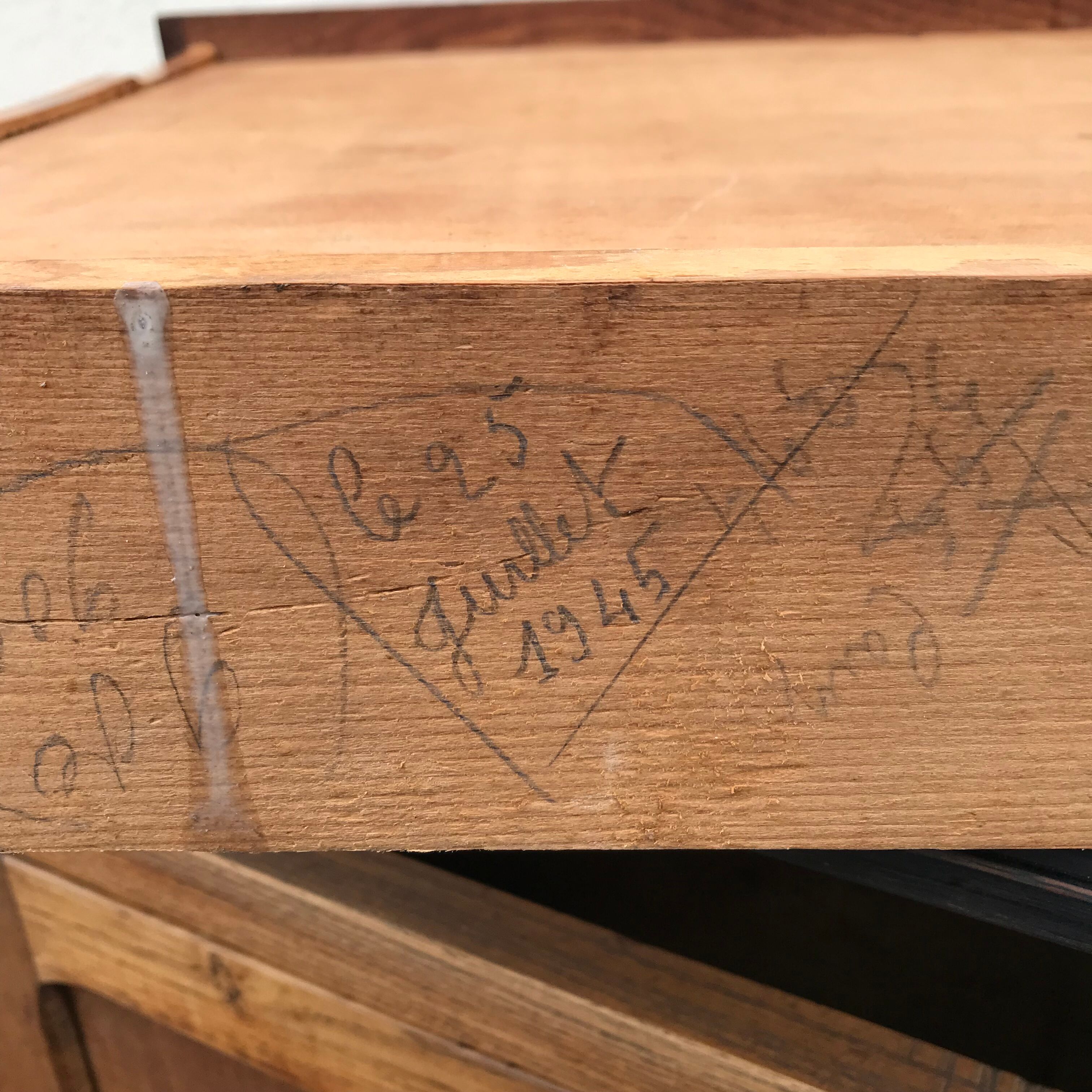 Vintage parisian buffet 1940 in oak