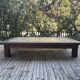 Large vintage 1960s oak and ceramic coffee table.
