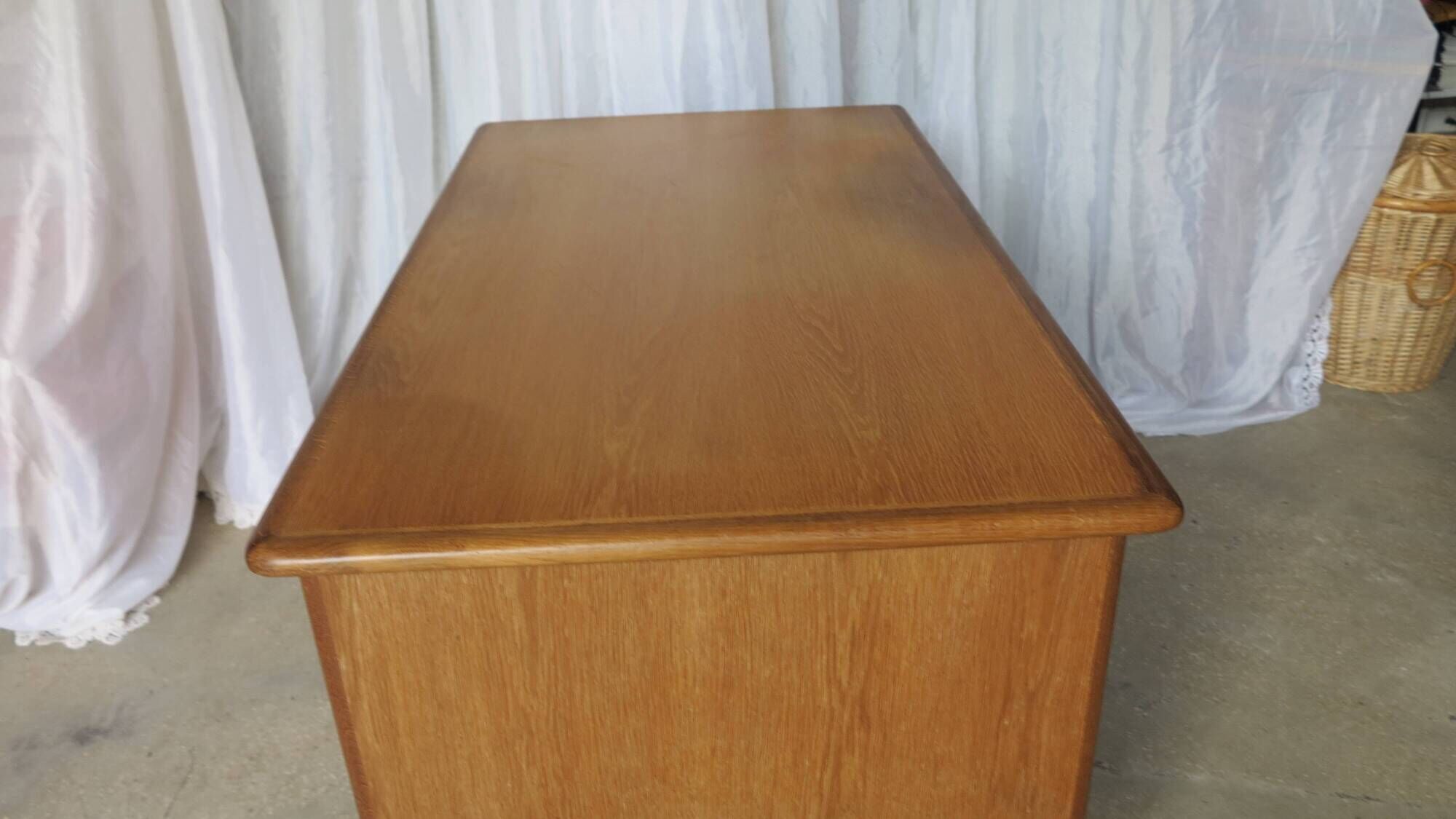 Minister's desk 1960s light oak