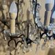 Louis XV style chandelier – 6 lights – patinated metal