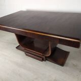 Rosewood art deco cradle table