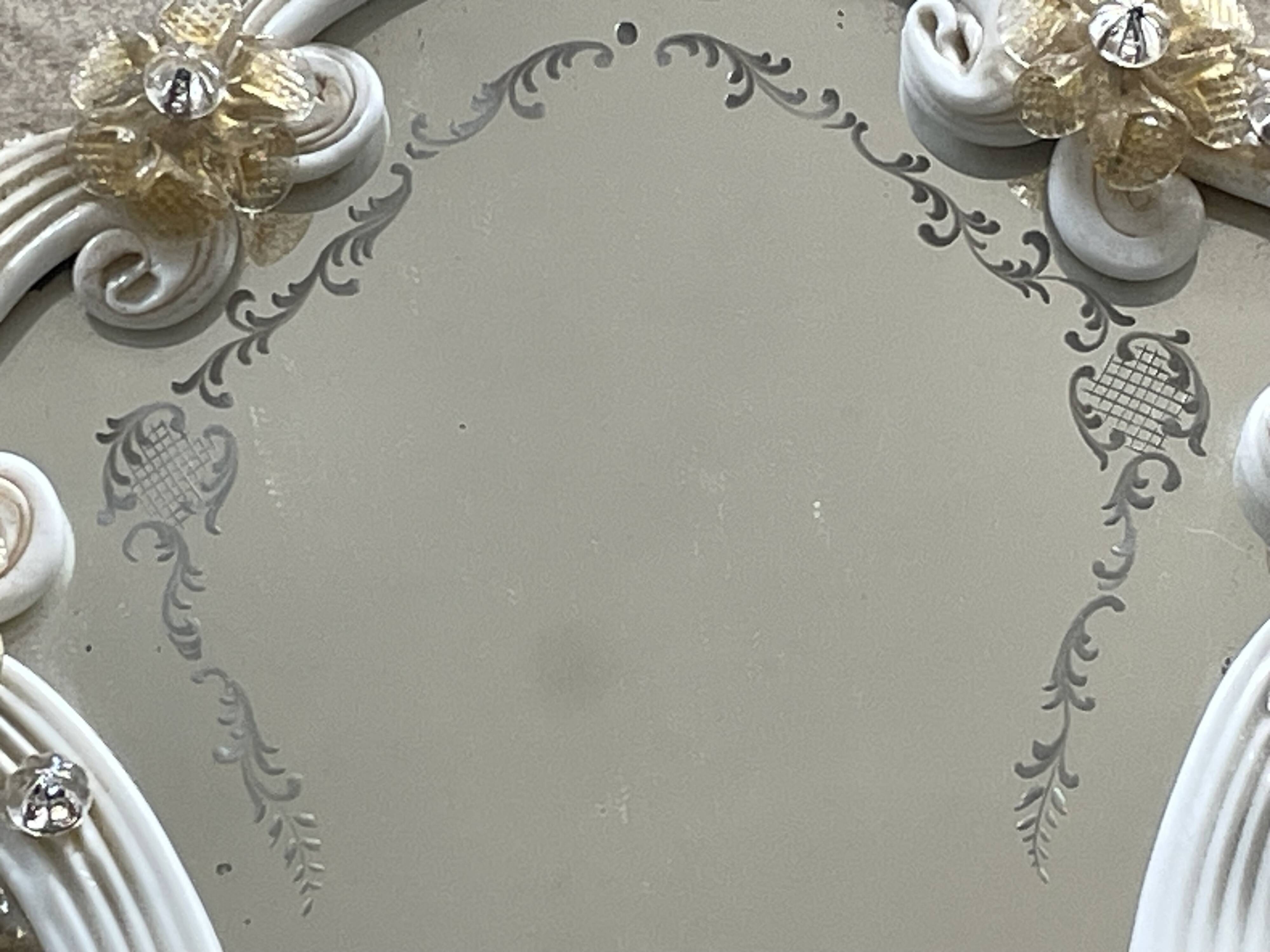 Murano glass mirror wall light