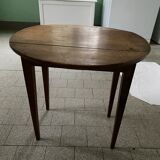 Round wooden folding coffee table