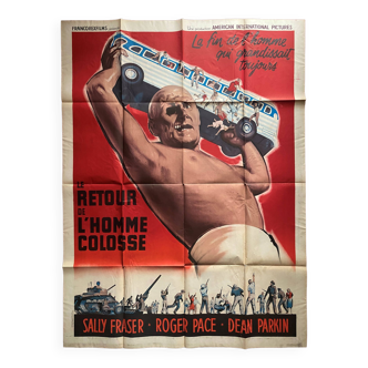 Affiche cinéma originale "Le Retour de l'Homme Colosse" 120x160cm 1958