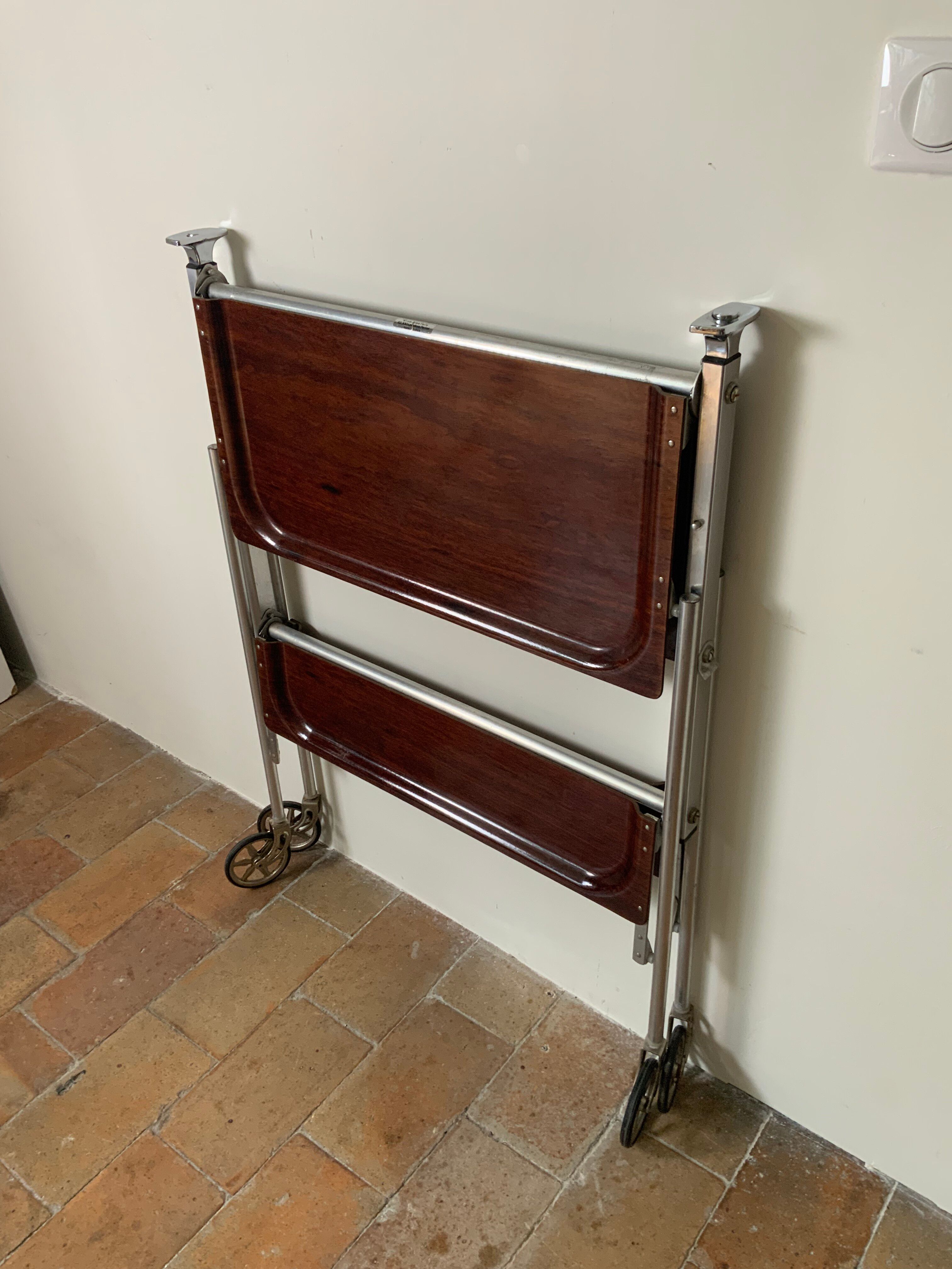 Vintage 70s folding dessert trolley