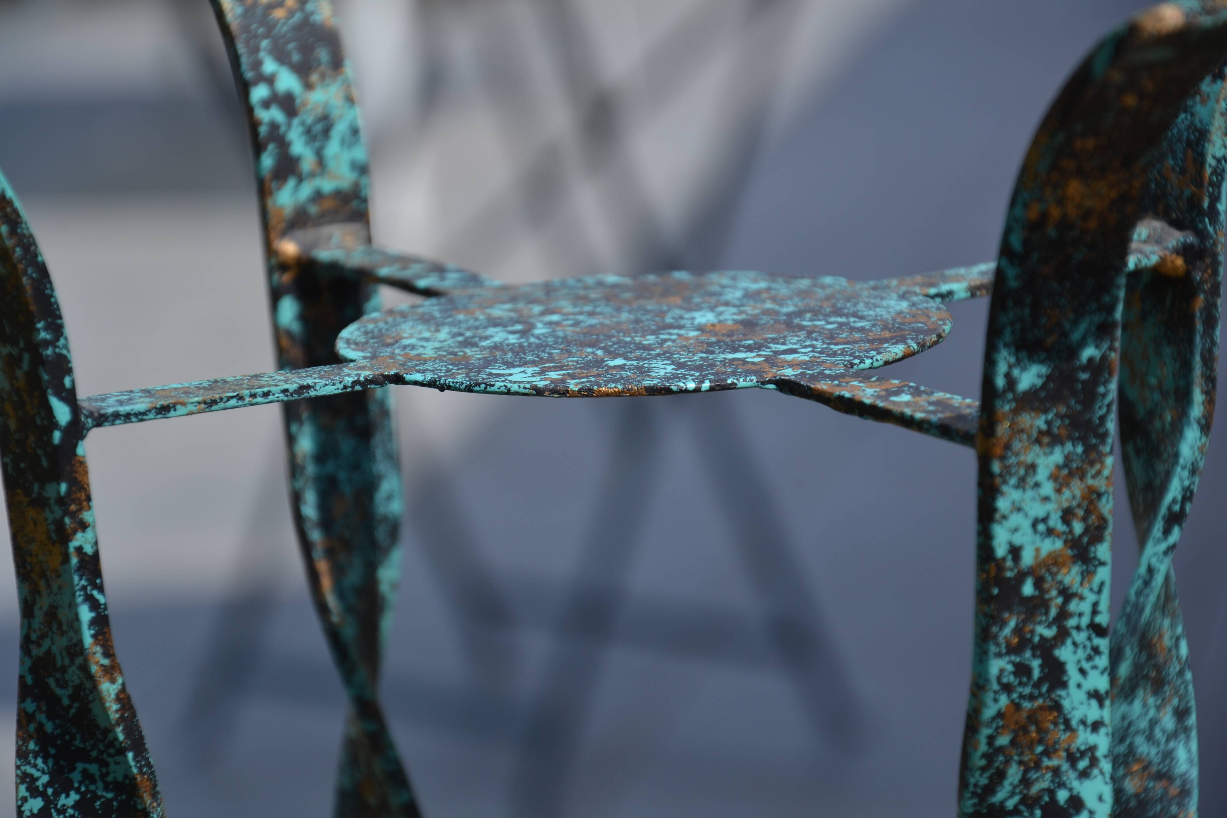 Handcrafted wrought iron chair