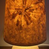 stone lamp with its lampshade in dried flowers 1970