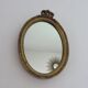 Louis XV-style gold oval mirror 50s - 29x20cm